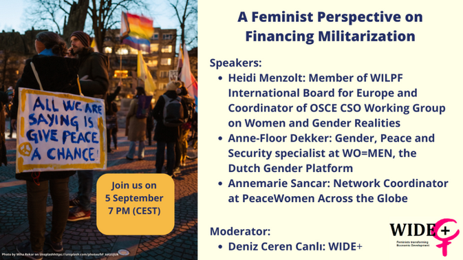 Read more about the article Webinar “A Feminist Perspective on financing Militarization”