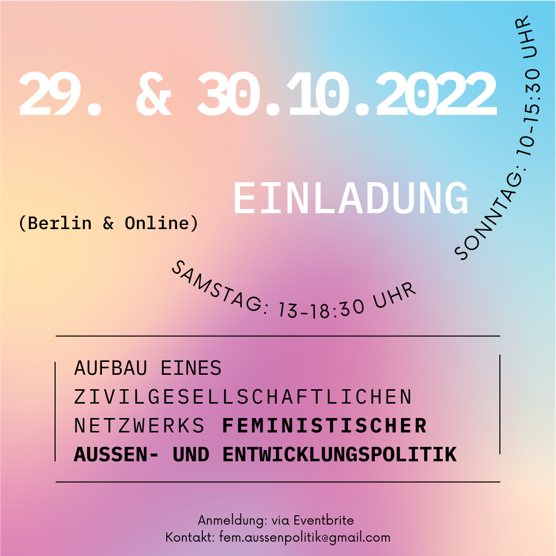 Read more about the article Netzwerk zu feministischer Entwicklungs- und Außenpolitik