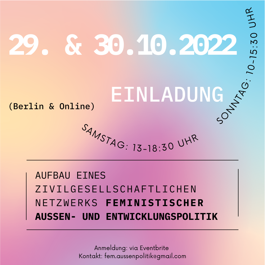 You are currently viewing Netzwerk zu feministischer Entwicklungs- und Außenpolitik