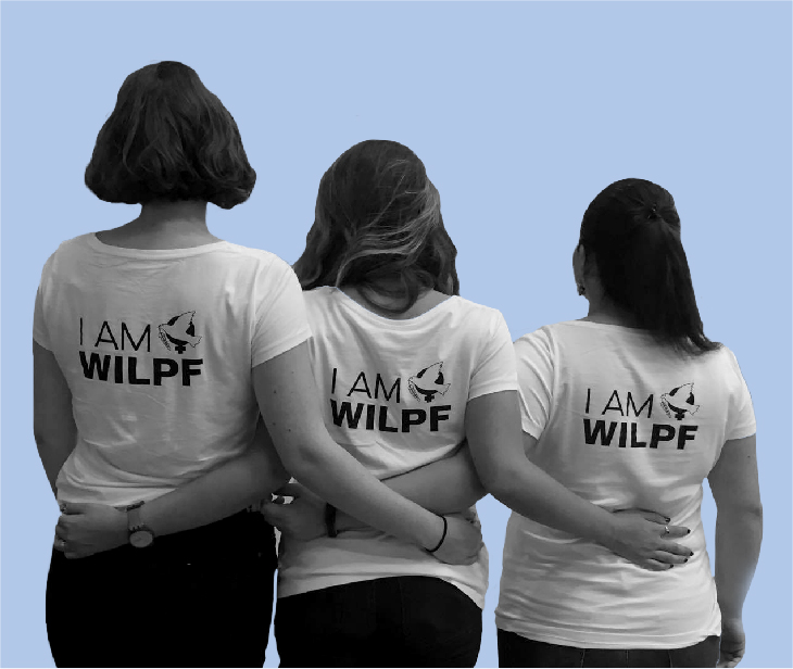 Auf diesem Bild sind WILPF Mitglieder zu sehen.