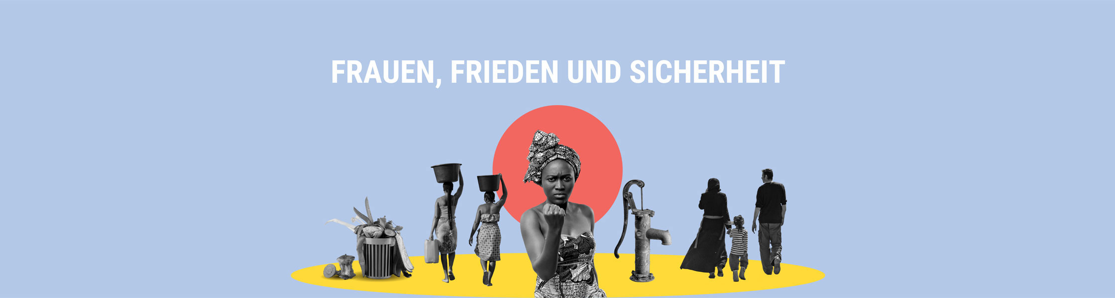 Headerbild Frauen, Frieden, Sicherheit