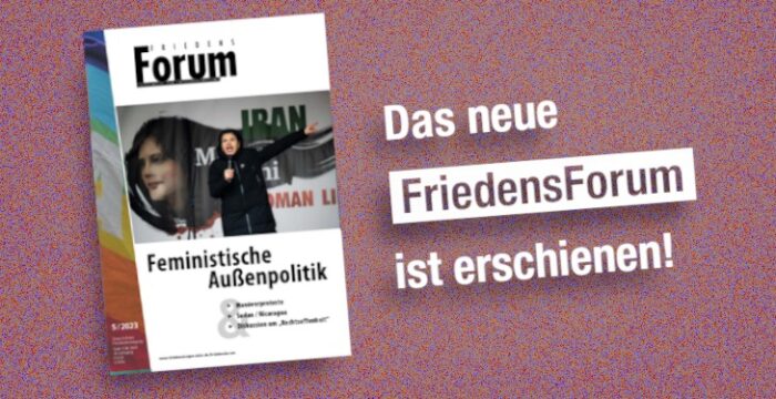 Plakat FriedensForum: Feministische Außenpolitik